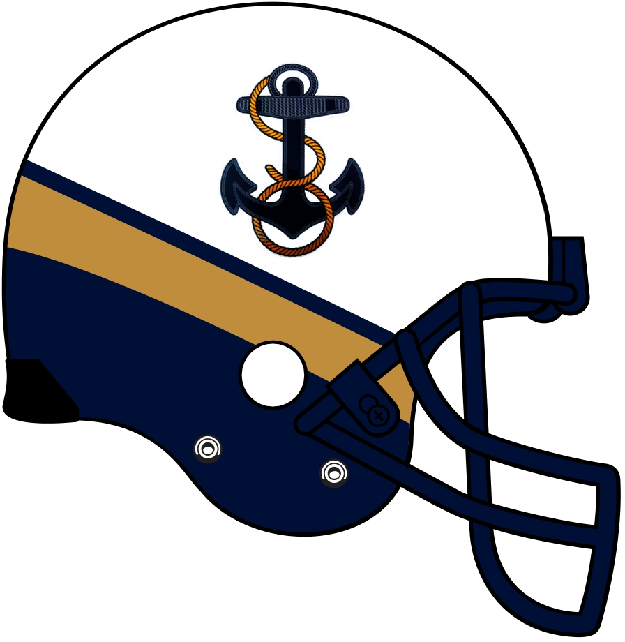 Navy Midshipmen 2012-Pres Helmet Logo iron on transfers for fabric